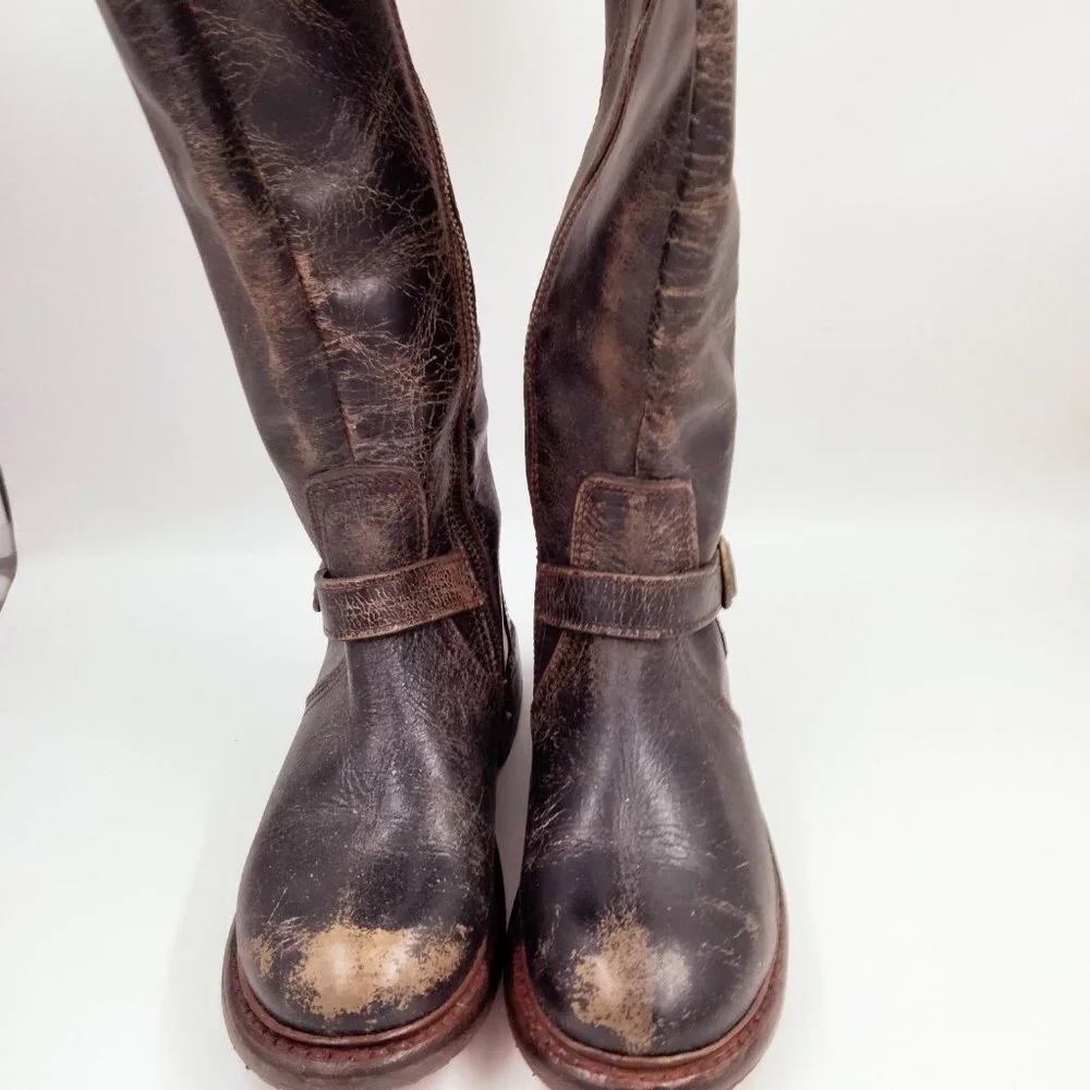 Bed Stu Glaye Tall Boots Distressed Brown 6